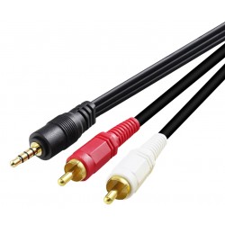 UGREEN Câble RCA Jack Audio Stéréo Cordon Jack 3.5mm vers 2 RCA Mâle  Compatible avec TV PC Smartphone Ampli Chaîne HiFi Barre de Son Home Cinéma