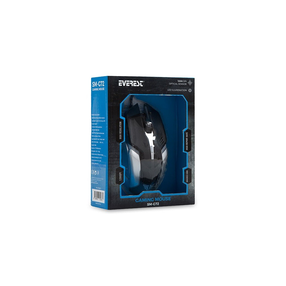 Souris USB Gaming Everest SM-G72 / 1200DPI