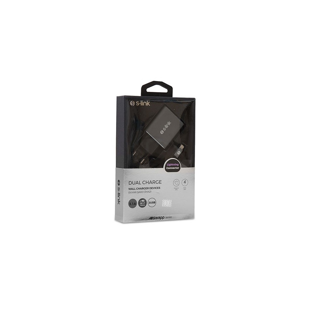 Chargeur Secteur Lightning S-link Swapp 3.1A