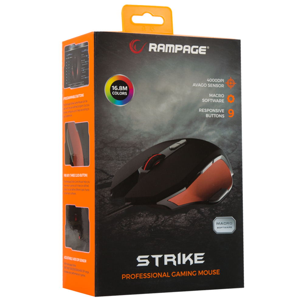 Souris USB Gaming Everest Rampage STRIKE SMX-R14 / 4000DPI / RGB
