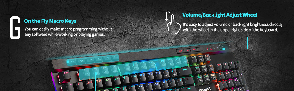 Clavier Mécanique AZERTY Gaming Redragon VATA K580 Full RGB Blue