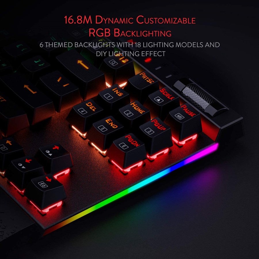 CLAVIER GAMER REDRAGON MAGIC WAND K587 RGB TKL RED SWITCH - NOIR