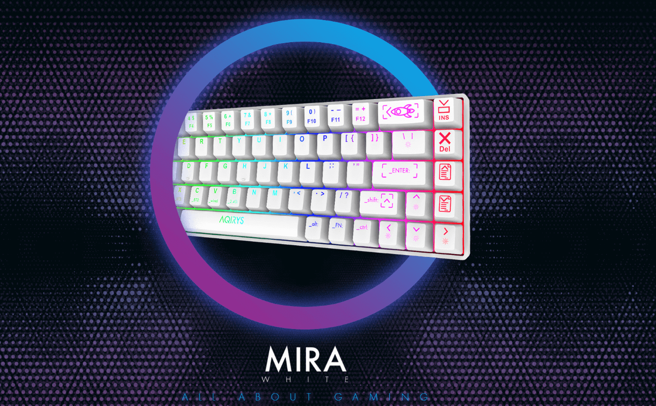 CLAVIER GAMER MÉCANIQUE AQIRYS MIRA 100% ANTI-GHOSTING RGB - BLANC - WIKI  High Tech Provider